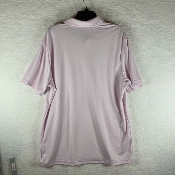 Adidas Golf Polo Shirt Men's X-Large Pink Chest Print Short Sleeve Collared 6649 - Picture 8 of 9